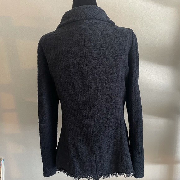 🖤Chanel Navy Tweed De cotton Jacket %100 Authentic 🖤 - Picture 4 of 11